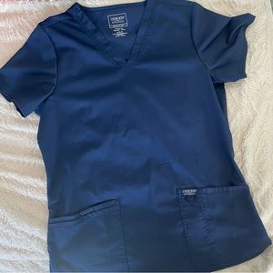 Cherokee Workwear Revolution Navy Scrub Top